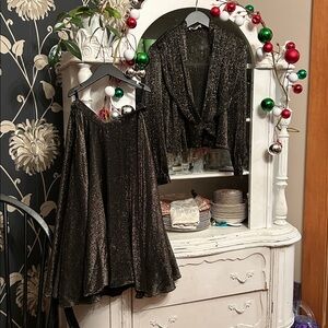 Vintage two-piece skirt set